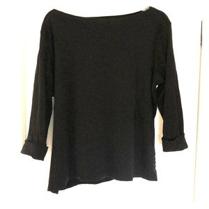 Quarter Sleeve Black Top